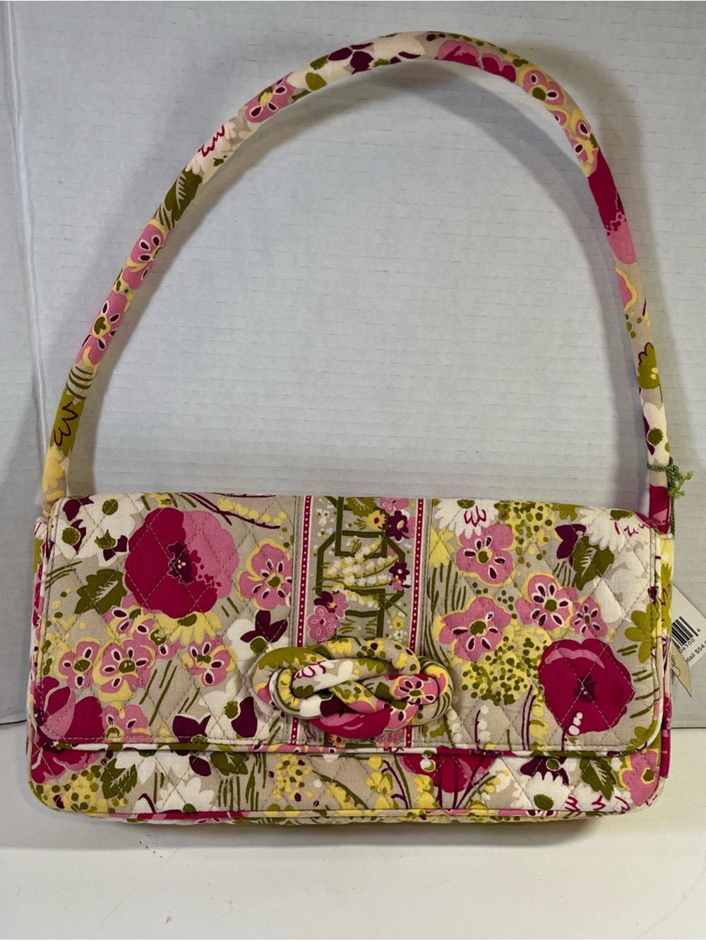 Vera Bradley "Knot Just a Clutch" Make Me Blush Handbag Clutch bag Purse 12x6"